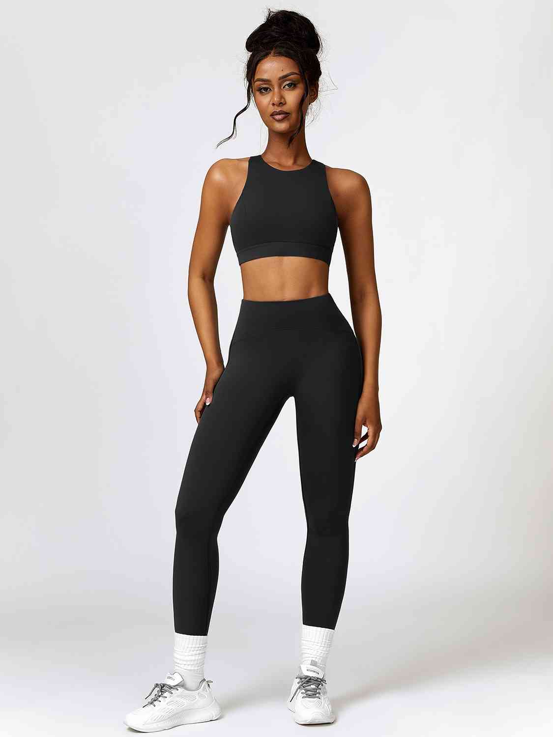 Cutout Cropped Sport Tank and Leggings Set – KesleyBoutique